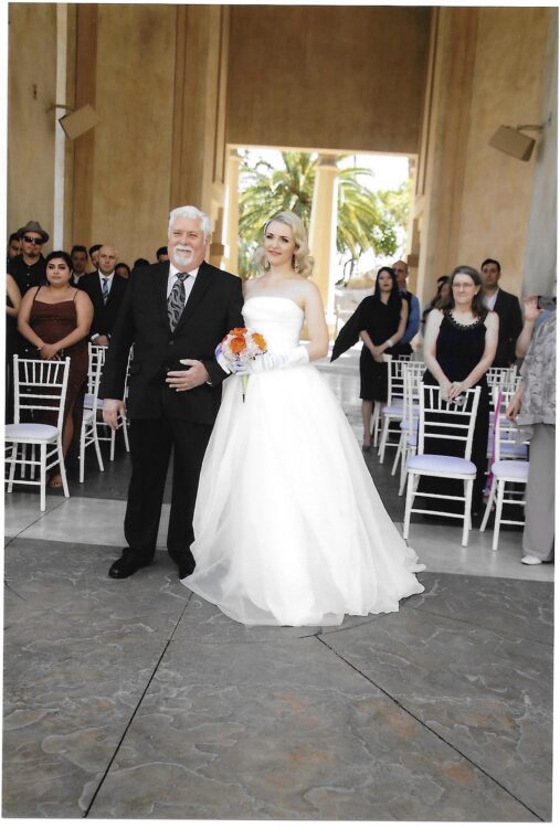 Kristen and dad at her wedding 